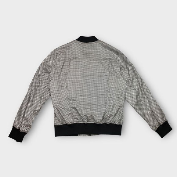 $3795 FRÈRE Men's L Houndstooth New York Designer Full Zip Bomber Jacket Frere - Picture 11 of 11